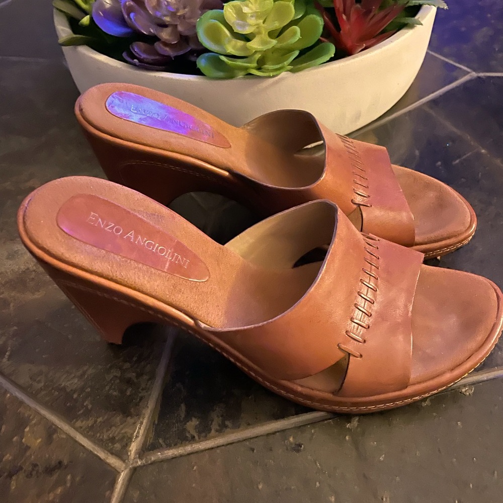 Enzo Angiolini Leather Sandals 6 1/2